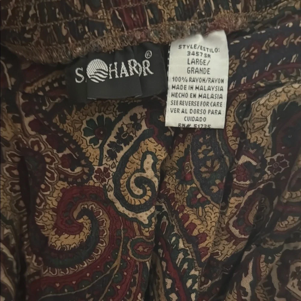Sag Harbor Red Brown Pleated A-line Midi Skirt